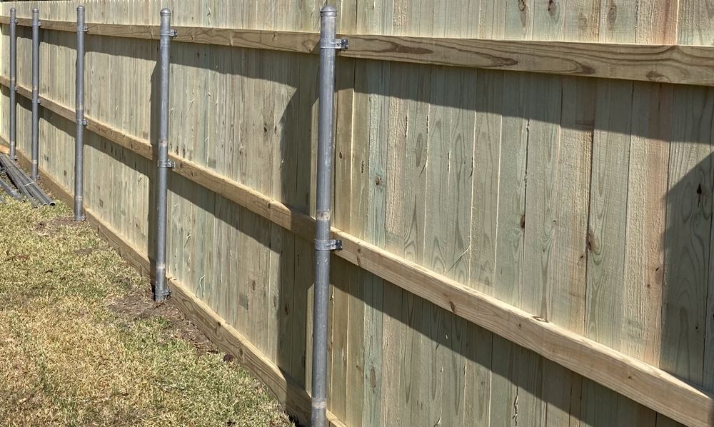 Fence with Steel Posts